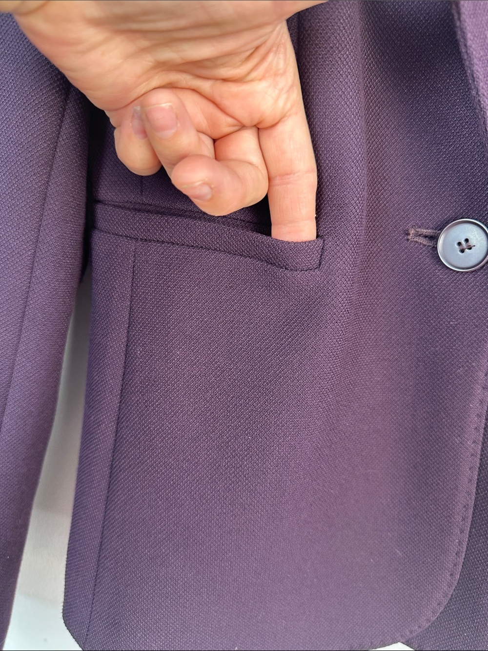NWOT Hobbs London Vivienne Jacket Abuergine Single Button Blazer Size 4 Office - Picture 6 of 16
